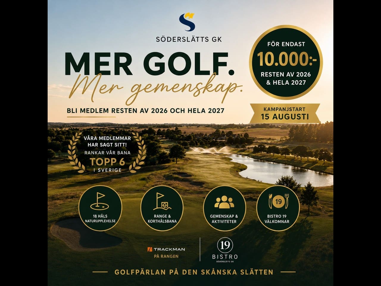 Bli en del av en av Sveriges högst rankade golfklubbar
